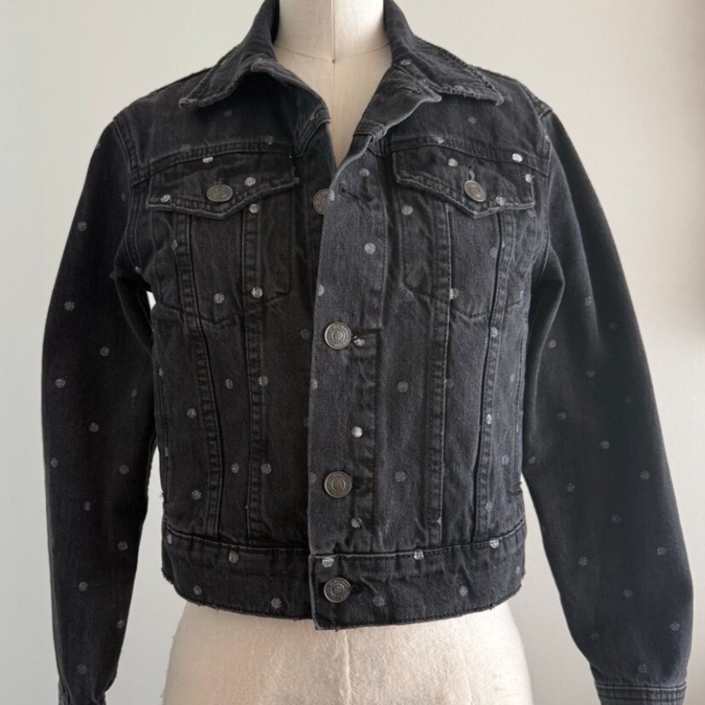 Current/Elliot Polka Dot Denim Jacket Size 0